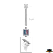 Halogen 360° pull-out flat-mounting pole light with Combi 225° light with LUNAR base white colour Trem L4132111