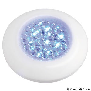 Watertight white ceiling light, blue LED light