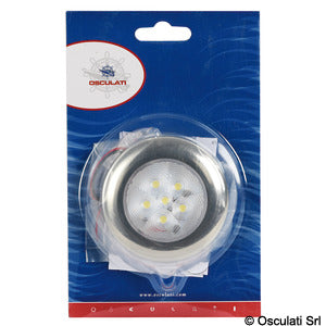 Ceiling light SS ring 6 LEDs blue