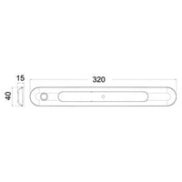 Free-standing LED light fixture white310x40x11.5mm