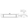 Watertight LED table light with touch switch
