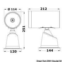 SS electrically controlled spotlight 12 V