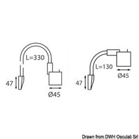 Flexible arm 6 x SMD LED light 8/30 V 130 mm