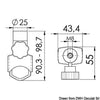 Fixing support for lights 22/25 mm