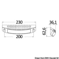 LED spotlight for gangplanks, upper sterns and fly bridges