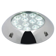 Underwater light w/12x3W blue LEDs with screws