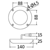Underwater light w/12x3W RGBW LEDs with screws