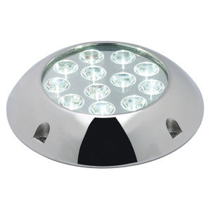 Underwater light w/12x3W white LEDs with screws