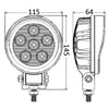 HD LED adjustable light for A-frame 18 W 10/30 V