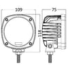 HD LED adjustable light for A-frame 50 W 10/30 V