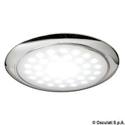 Ultra-flat LED light chromed ring nut 12/24 V 3 W