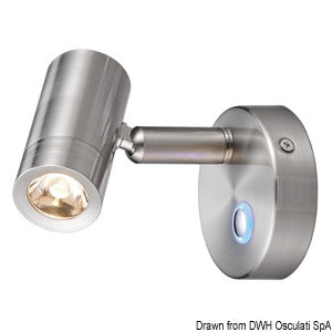 Dimming LED light nickel-plated aluminium