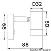 Dimming LED light nickel-plated aluminium