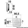 Square LED ceiling light for recess mounting