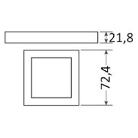 Aruba reduced recess LED light square touch switch