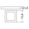 Aruba reduced recess LED light square