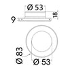 Montsarrat II LED ceiling light for recess mounting