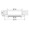 Propus recess LED light white dimmable