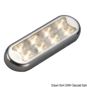 Bimini compact overhead 8 HD LEDs Flat bottom with switch