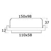 LED recess halogen light chromed brass 12V 1.8W