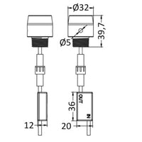 Underwater LED light 12/24 V blue