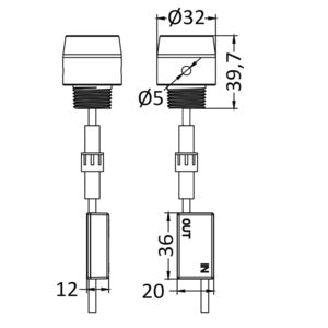 Underwater LED light 12/24 V blue