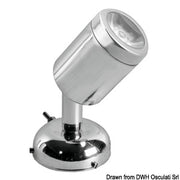 Articulated spotlight polished SS 1 x 3 W HD