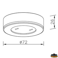 Flush mounting led ceiling light - Max intensity CD 114 - CRI >80 - Body Color Stainles steel - Power3.6W - Voltage								

								10-32VDC [L4411026]
