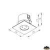 Recessed mounting LED ceiling light - Power 1,5W - Voltage 10-32VDC - Color Warm white 3000K - Lumen95 - Max intensity CD								

								465 [L4474818]