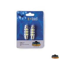 Led festoon bulb 31 mm - Length 31 mm - Volts 12 - Watts 0.8 - Chip12 - LEDs								

								4 - Suitable for headlights - - Cold Light 6000k [L4410031B]