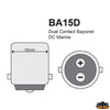 Led bulbs SMD base BA15D for spotlights - Volts 12/24 - Watt 2,0 - Equivalent watts 12 - LED13 - Light								

								Cold 6000k - Lumens 156 [L4400156]