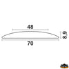 led ceilling lamp without recess blue color light - Mirror polished finish - Volts 12/24 - Watts 1.2 - Lumens13 - K								

								- [L4475058]