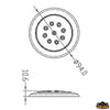Recessless led ceiling light diameter 132 mm - Ø mm 132 - Watt 5,0 - Lumens 162 - Volts12 - K								

								2900-3200 - LEDs 9 - LED angle 25° [L4409070]