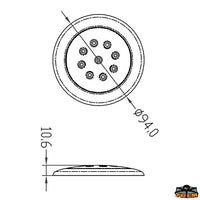 Recessless led ceiling light diameter 132 mm - Ø mm 132 - Watt 5,0 - Lumens 162 - Volts12 - K								

								2900-3200 - LEDs 9 - LED angle 25° [L4409070]