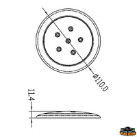 Recessless led ceiling diameter 110 mm - Ø mm 110 - Watt 3,2 - Lumens 108 - Volts12 - K								

								2900-3200 - LEDs 6 - LED angle 25° [L4406070]