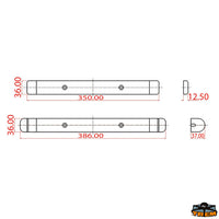 Led ceiling light 2 led - Length 350 mm - Volts 12 - Watts 6.0 - LED2 - Light color								

								White [L4400231]