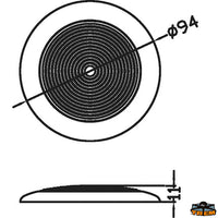 Recessless LED ceiling light - Ø mm 132 - Watt 5,6 - Lumens 110 - K6000 - LEDs								

								28 - Volts 12 - Cold White light color [L4428132]