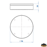 Flush mounting led light 3 led - Volts 12 - Watt 3,0 - LEDs 3 - Light color Warm white [L4400213]