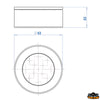 Round led ceiling light diameter 52 mm height 22 mm - Volts 12 - Ø mm 52 - H mm 22 - 4 Red LEDs + 8 White [L4400211]