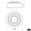 Brass ceiling light 12V suitable for fitting under the rollbar - Volts 12 - Watt 10,0 - Bulb G4 - Light colour: White [L4400520]