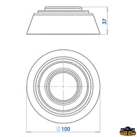 Brass ceiling light 12V suitable for fitting under the rollbar - Volts 12 - Watt 10,0 - Bulb G4 - Light colour: White [L4400520]