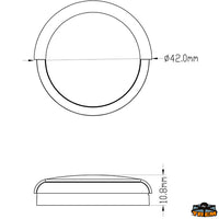 Recessed mounting led courtesy light 10 lumen - Lumen 10 - K - - 360° LED angle - LED6 - Light color								

								Blue - Volts 12//24 - Watts 0.5 [L4475360]