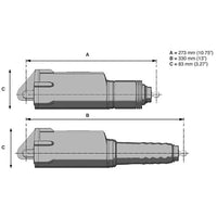 Uflex AC12 Compact Trim Actuator 12V with Brackets (Fully Closed)