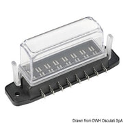 Watertight blade fuse holder deep lid 8 seats