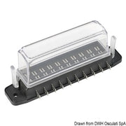 Watertight blade fuse holder deep lid 10 seats