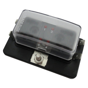 Fuse holder box for small fuses 4 outputs