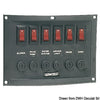 Horizontal control panel w. 6 switches