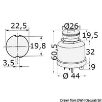 Watertight ignition key IP65