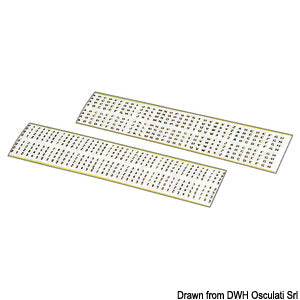Self-adhesive numbers and letters, black on white background, 3-mm size