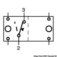 Contura ON-OFF switch w/return spring 2 poles